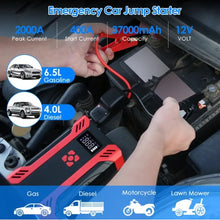 Load image into Gallery viewer, 2000A Portable Jump Starter &amp; Air Compressor Heavy-Duty Battery Booster for 12V Trucks, Cars, and SUVs