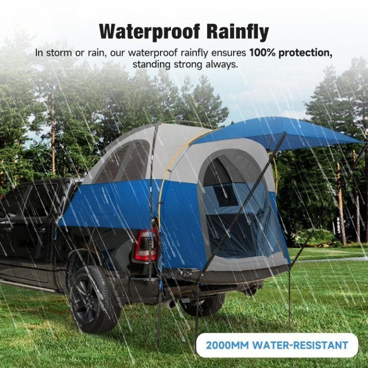 Umbrauto Truck Tent 2-3 Sleeper Pickup Bed Tent with Expansive Awning Durable Fits Silverado, Ram, Ford F-150, GMC Sierra, and Tundra
