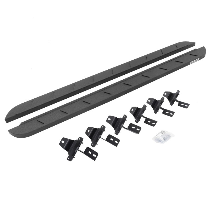 Go Rhino Jeep Wrangler JLU 4DR RB10 Slim Running Boards Kit (Incl. Brackets) - Bedliner Coat