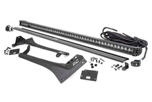 Load image into Gallery viewer, Rough Country - Jeep 50 Inch Straight LED Light Bar Upper Windshield Kit W/ Single-Row Black Series LED - White DRL (20-22 Gladiator JT 18-22 Wrangler JL) - 70066