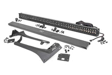 Load image into Gallery viewer, Rough Country - Jeep 50 Inch Straight LED Light Bar Upper Windshield Kit W/ Dual-Row Black Series LED - White DRL (20-22 Gladiator JT 18-22 Wrangler JL) - 70067