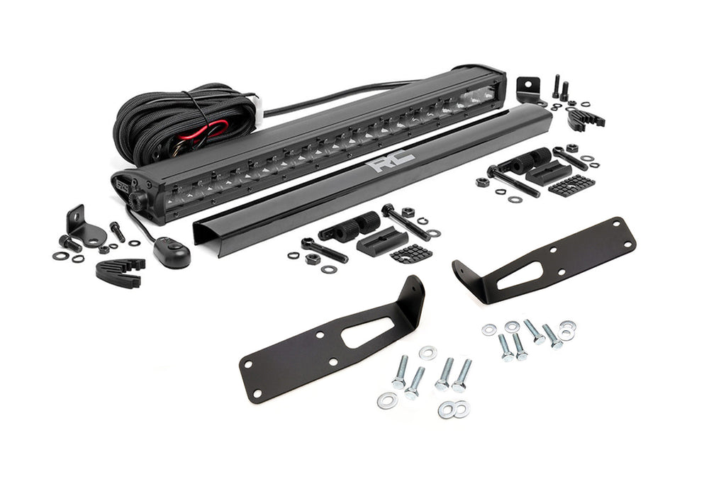 Rough Country - LED Light - Bumper Mount - 20" Black Single Row - Ram 2500 (10-18) - 70568BL