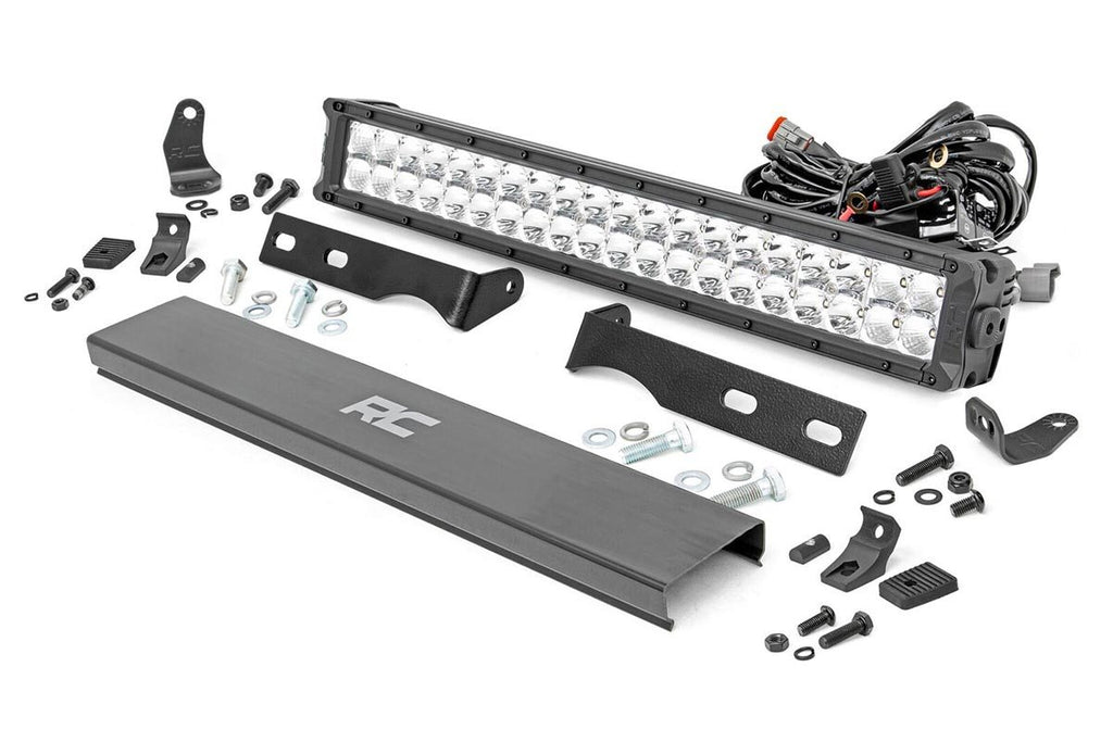 Rough Country - Jeep 20in LED Bumper Kit - Chrome Series W/ Cool White DRL (11-20 WK2 Grand Cherokee) - 70775
