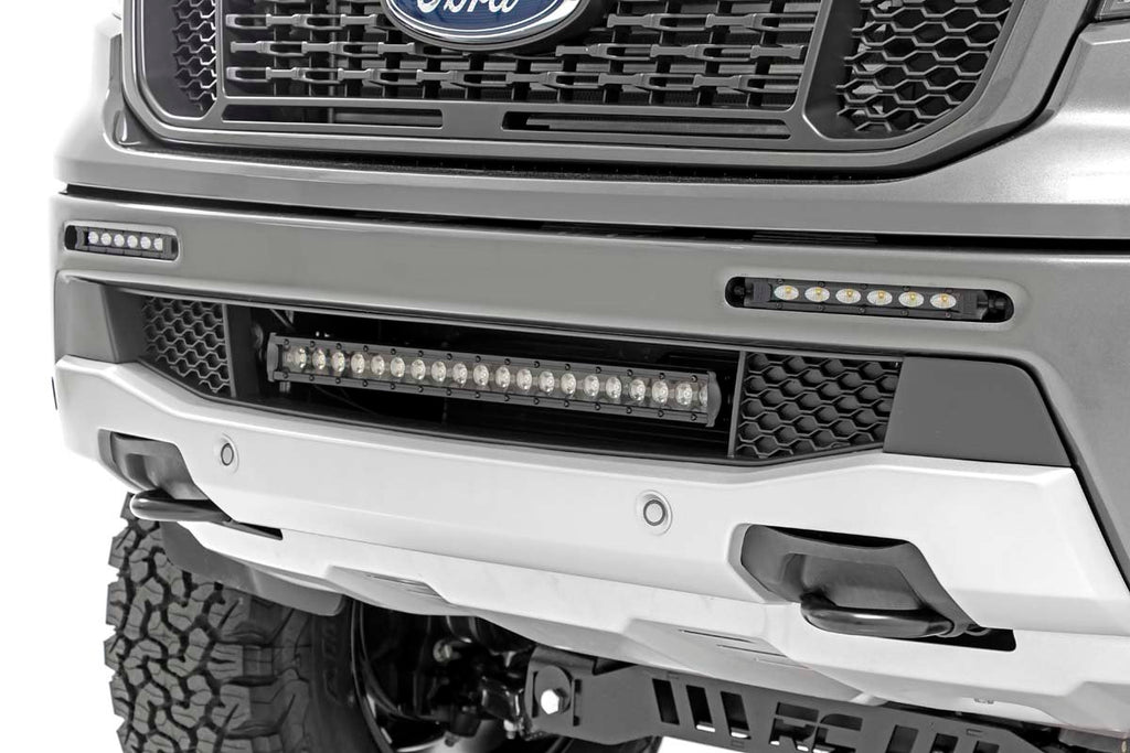 Rough Country - LED Light - Bumper Mount - 6" Black Slimline Pair - Ford Ranger (19-23) - 70829