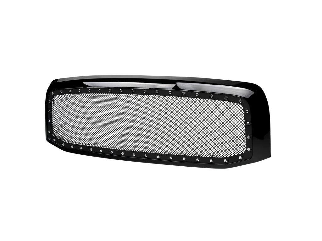 Armordillo 2002-2005 Dodge Ram 1500 Studded Mesh Grille - Gloss Black