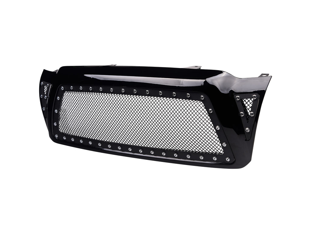 Armordillo 2005-2011 Toyota Tacoma Studded Mesh Grille - Gloss Black