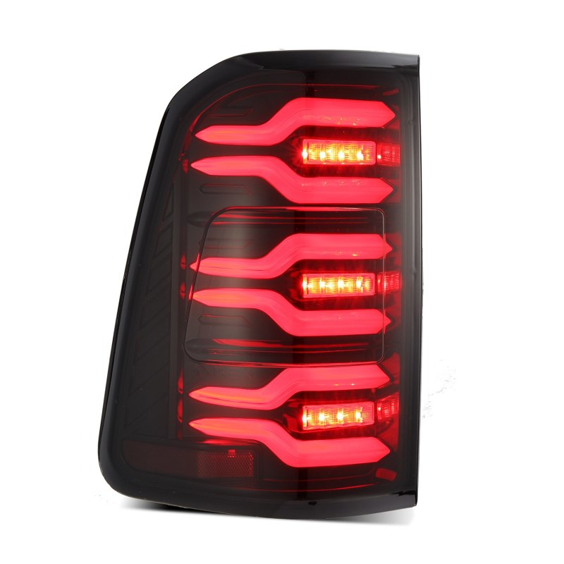 AlphaRex 19+ Dodge Ram 1500 Luxx-Series LED Tail Lights Black/Red w/Activ Light/Seq Signal