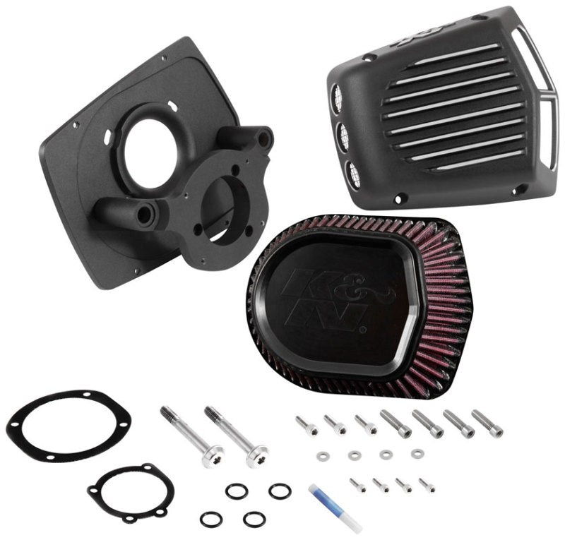 K&N Street Metal Intake System for Harley Davidson Softail/Dyna - Shaker Black
