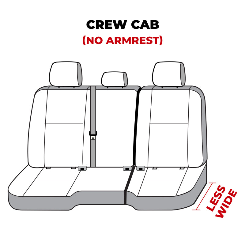 Covercraft 11-23 Dodge Ram Crew/Quad Cabs Rear w/o FDA Endura LogoSeatSaver Second Row Seat Covers