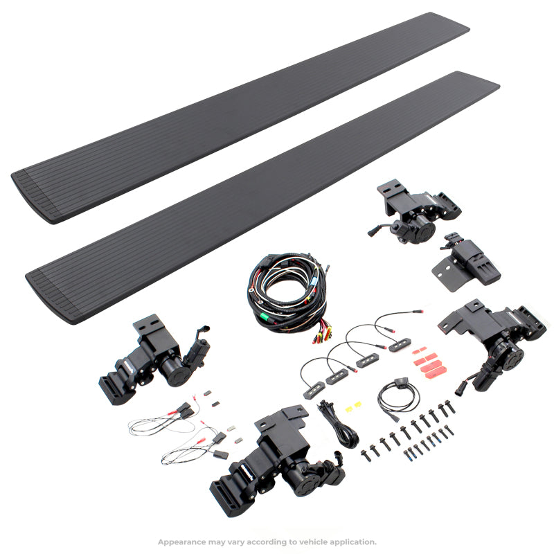 Go Rhino Ram 1500 Quad Cab 4dr E-BOARD E1 Electric Running Board Kit (No Drill) - Tex. Blk