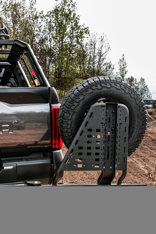 Go Rhino Swing-A-Way Tire Carrier Hitch Mounted Textured Black