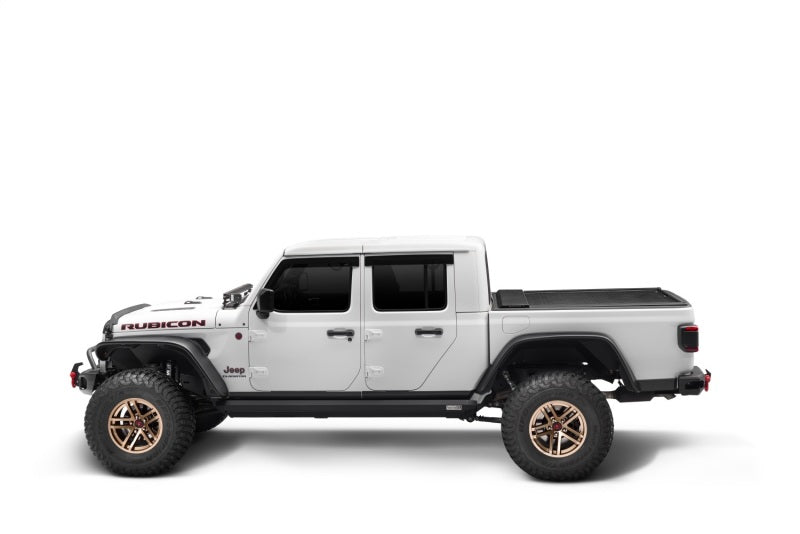 Rugged Ridge Jeep Gladiator w/Trail Rail Sys Armis Tonneau Cover w/Max Track - Tex. Blk