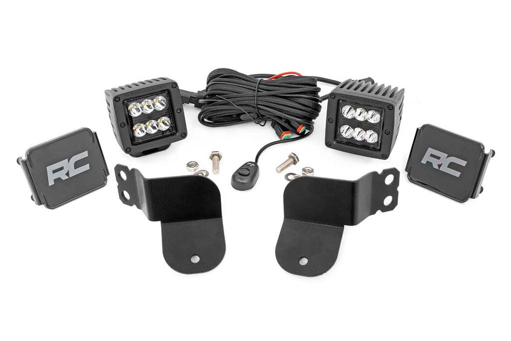 LED Light - Cage Mount - 2 In. Black Pair - Spot - Polaris General General XP