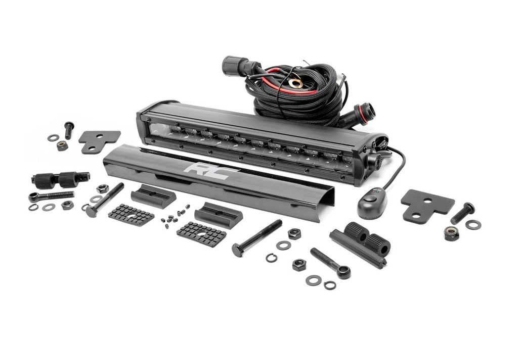 LED Light - Bumper Mount - 12 In. Black Single Row - Can-Am Defender HD 8 HD 9 HD 10