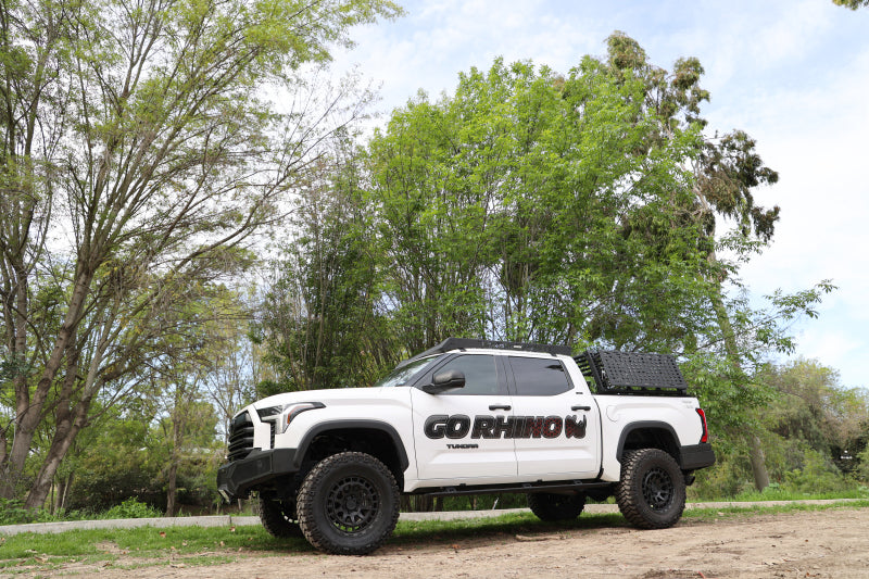 Go Rhino Toyota Tundra CrewMax Cab 4dr E-BOARD E1 Electric Running Board Kit - Tex. Blk