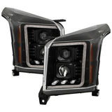 Spyder 15-20 GMC Yukon  Halogen Model Only Projector Headlights - Black (PRO-YD-GY15HALSI-SBSEQ-BK)
