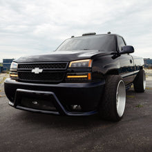 Load image into Gallery viewer, AlphaRex 03-06 Chevy Silverado 1500/2500HD/3500HD/Avalanche Black NOVA LED Proj Headlights