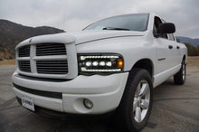 Load image into Gallery viewer, AlphaRex 02-05 Dodge Ram 1500 NOVA LED Proj Headlights Plank Style Blk w/Activ Light/Seq Signal