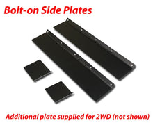 Load image into Gallery viewer, Side view of the FSPE Catalytic Converter Guard's bolt-on plates for Toyota Sequoia 2000-2007