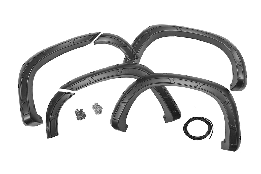 Rough Country Defender Pocket Fender Flares - Chevy Silverado 1500 2WD 4WD (19-23)