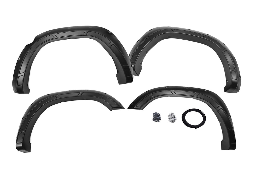 Rough Country Defender Pocket Fender Flares - Silver - Ram 1500 2WD 4WD (19-23)