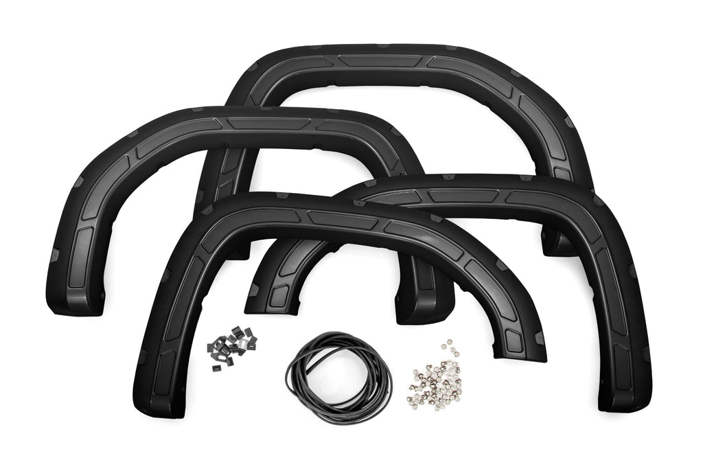 Rough Country Defender Pocket Fender Flares - Black - GMC Sierra 1500 (19-23)