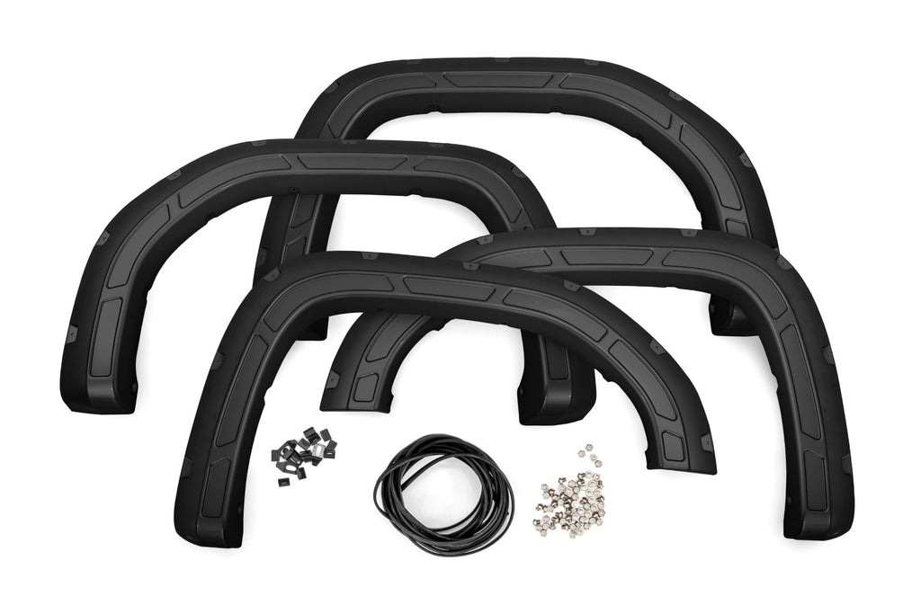 Rough Country Defender Pocket Fender Flares - GMC Sierra 1500 2WD 4WD (2019-2023)