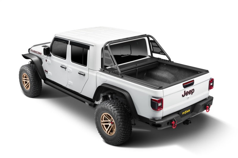 Rugged Ridge Jeep Gladiator w/Trail Rail Sys Armis Tonneau Cover w/Max Track - Tex. Blk