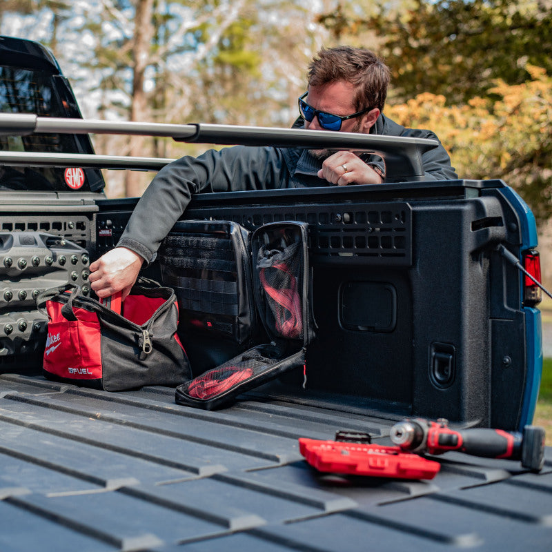 BuiltRight Industries 2022+ Rivian R1T Bedside Rack System - Bedside Molle 1 Panel