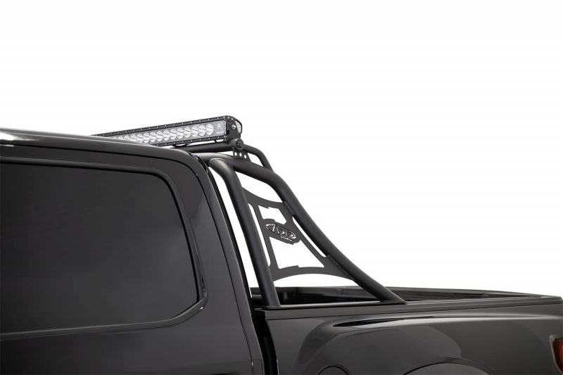 Close-up of the Pro Chase Rack with light bar mount on Ford F-150