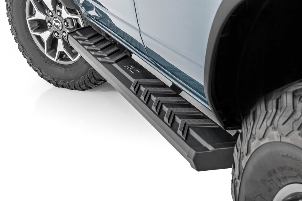Rough Country BA2 Running Boards - Side Step Bars - 4-Door - Ford Bronco (2021-2023)