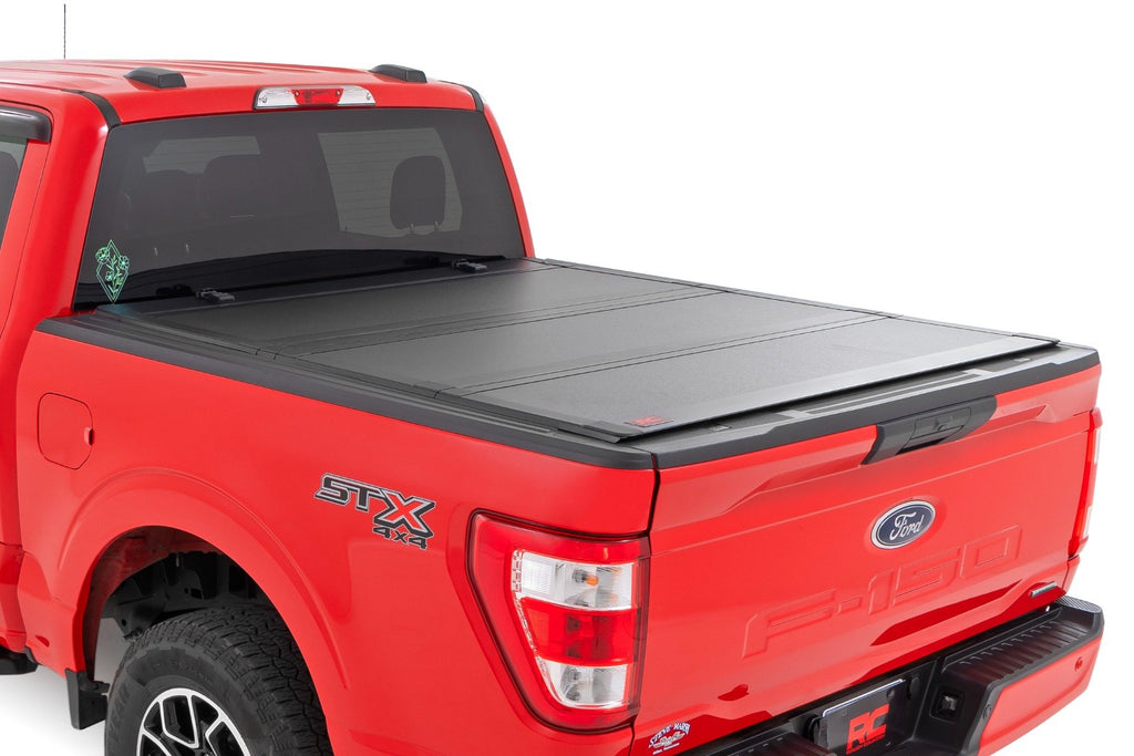 Hard Tri-Fold Flip Up Bed Cover - 6'10 In. Bed - Ford Super Duty (08-16)