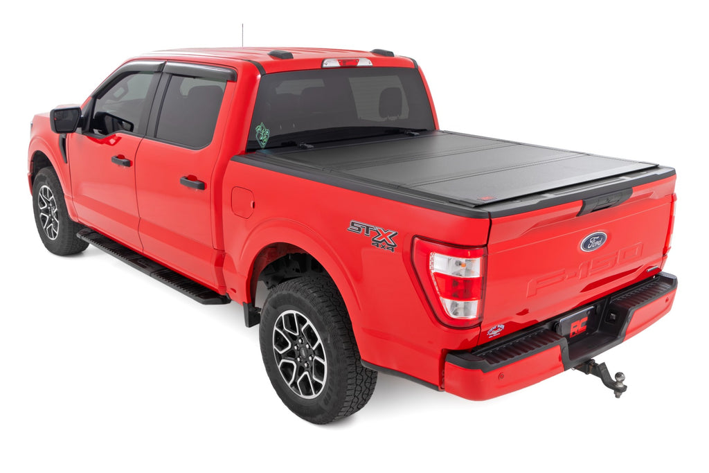 Hard Tri-Fold Flip Up Bed Cover - 5'7 In. Bed - Ford F-150 (15-20)