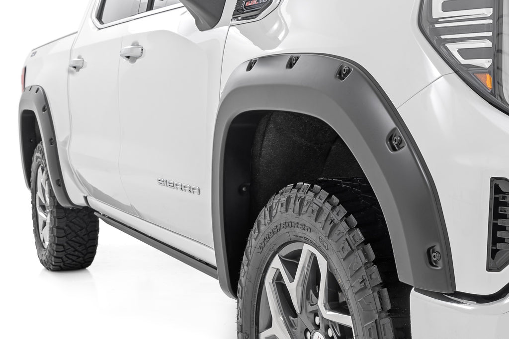Rough Country Traditional Pocket Fender Flares - GMC Sierra 1500 2WD 4WD (19-23)