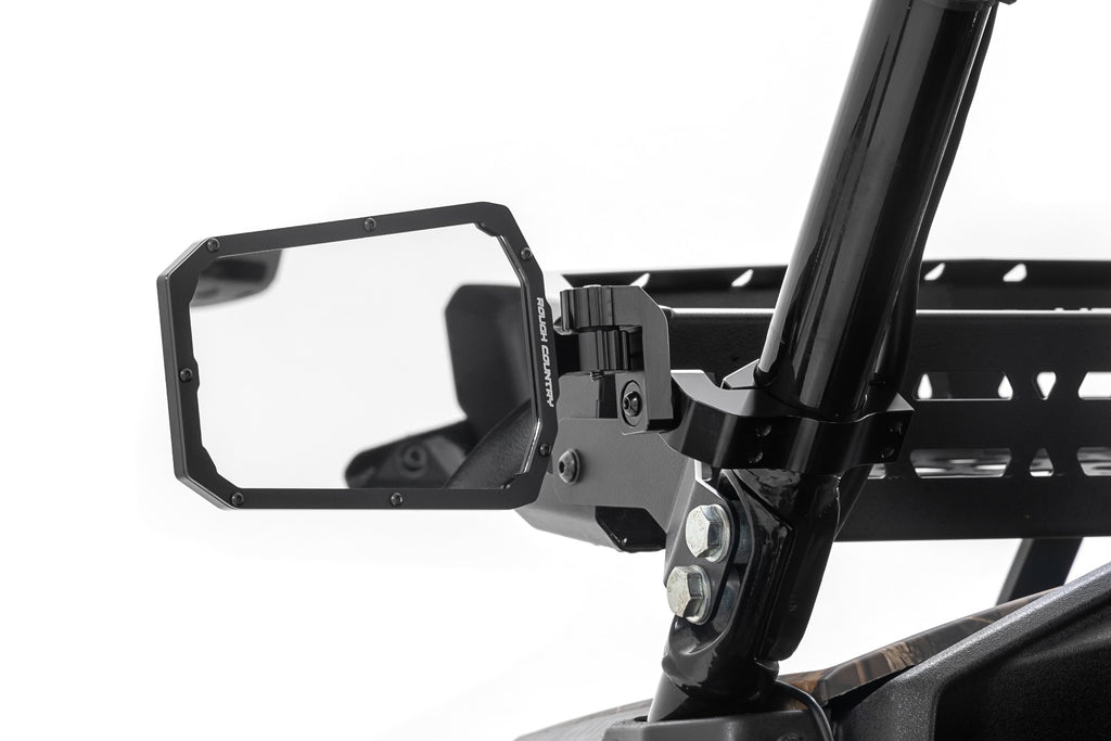 UTV Aluminum Side View Mirrors - Horizontal