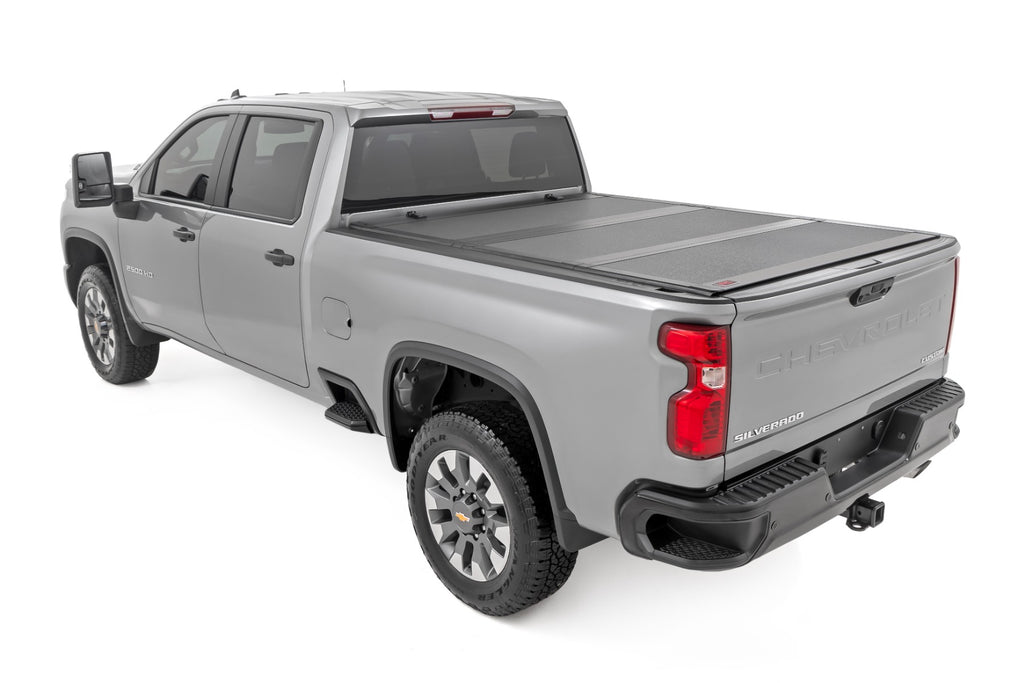 Hard Tri-Fold Flip Up Bed Cover - 6'9 In. Bed - Chevy GMC 2500HD (20-24)