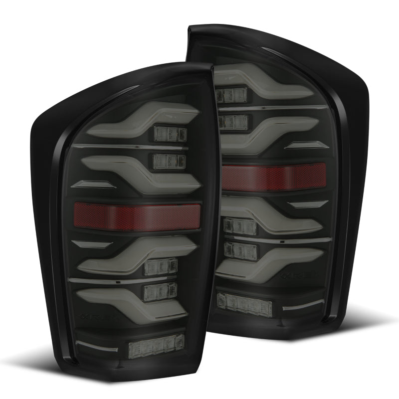AlphaRex 16+ Toyota TacomaLUXX LED Taillights Blk w/Activ Light/Seq Signal