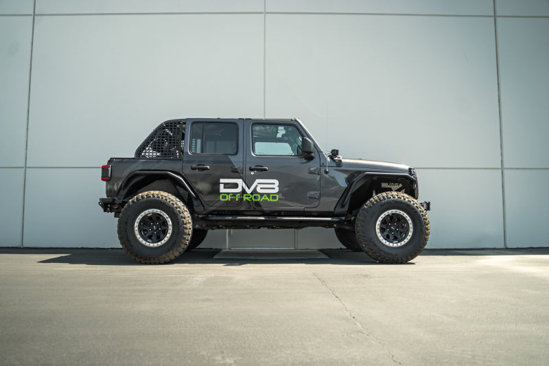 DV8 Offroad 18+Jeep Wrangler JL 4 Door Body/Pinch Weld Mounted Step
