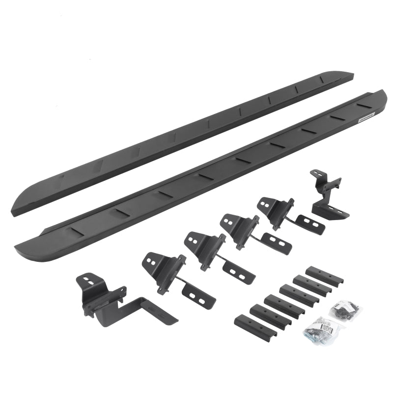 Go Rhino Jeep Wrangler JK 4DR RB10 Slim Running Boards Kit (Incl. Brackets) - Tex. Blk