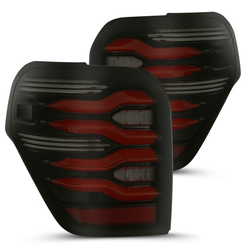AlphaRex 2010+ Toyota 4Runner LUXX LED Taillights Blk/Red w/Activ Light/Seq Signal