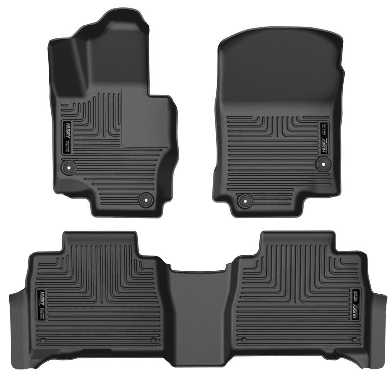 Husky Liners 20-23 Mercedes-Benz GLE350/GLE450 Weatherbeater Black Front & 2nd Seat Floor Liners