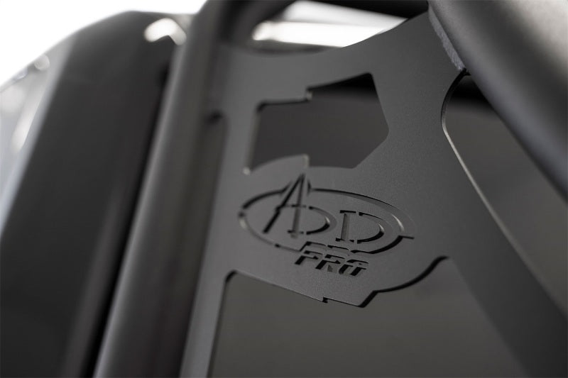 Angled view of a Ford F-150/Raptor with Addictive Desert Designs aftermarket upgrades