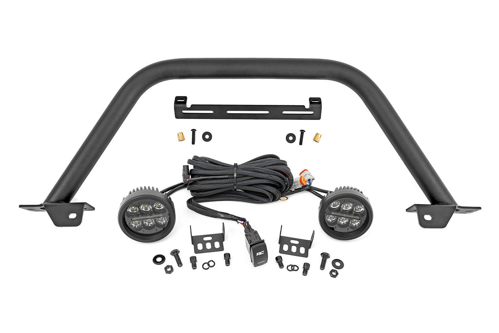 Safari Bar - 3.5 In. Round LED (Pair) - Black - Amber DRL - OE Modular Steel - Ford Bronco (21-23)