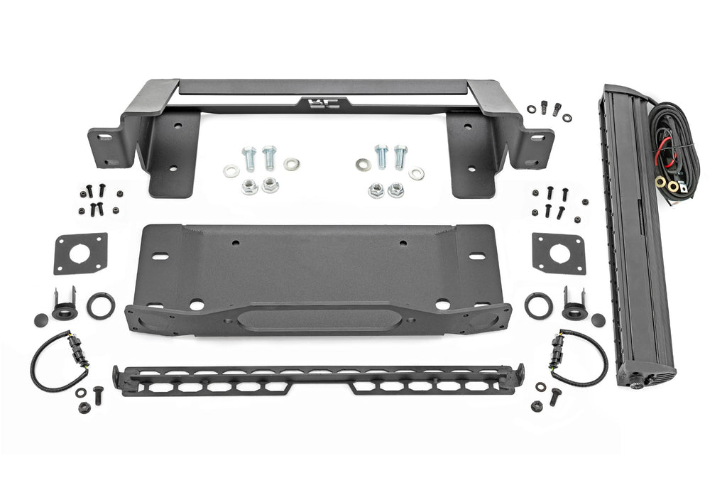 High Winch Mount - All Models - 20 Inch Black Single Row LED - Ford Bronco (21-23)
