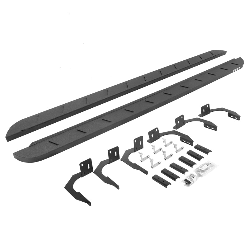 Go Rhino Ram 2500/3500HD Crew Cab 4DR RB10 Slim Running Boards Kit (w/Brackets) - Bedliner Ct