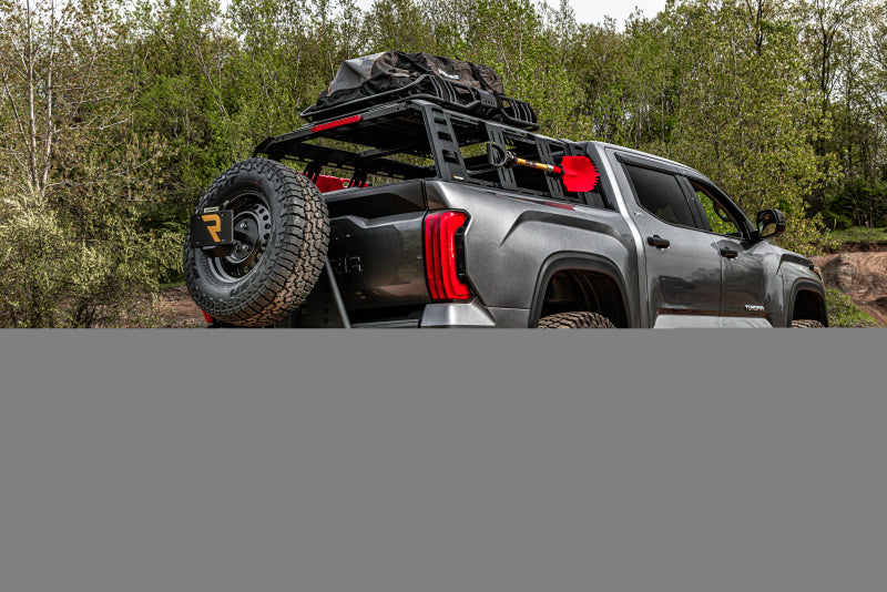 Go Rhino Swing-A-Way Tire Carrier Hitch Mounted Textured Black