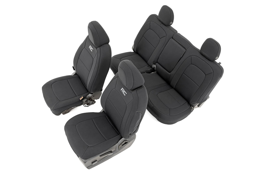 Rough Country Seat Covers - Front Bucket - Rear Bench - Chevy GMC Canyon Colorado (15-22)
