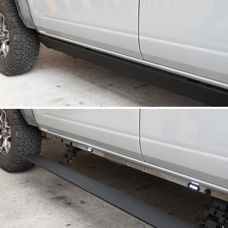 Go Rhino Chev Silverado 1500 & 20-23 25/3500HD DC 4dr E-BOARD E1 Running Board Kit - Tex. Blk