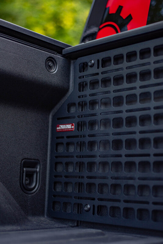 BuiltRight Industries 2022+ Rivian R1T Bedside Rack System - Cab Wall Molle Panel Kit