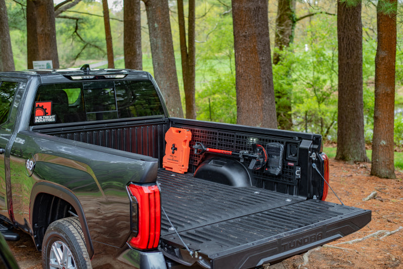 BuiltRight Industries 2022+ Toyota Tundra 5.5ft Bed Bedside Rack Molle Panel System - Driver Side